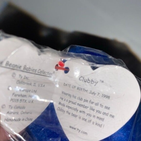RARE! TY 1998 Clubby Beanie Baby in Bag - Picture 5 of 5